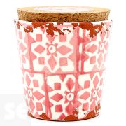 Vela Cerámica mosaico 10x10 cm Coral/Rosa