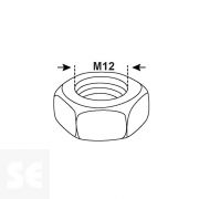 Tuercas 6 Lados Cincado M12 Vz 934 (18u.)