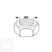 Tuercas 6 Lados Inox M8 A2 934 (60u.)