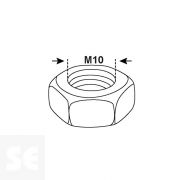 Tuercas 6 Lados Inox M10 A2 934 (25u.)