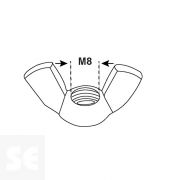 Tuercas con Orejas Cincado M8 Vz 315 A (20u.)