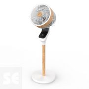 Ventilador Pie Bizancio 50w Blanco/Haya 95x30x30 cm Oscilante