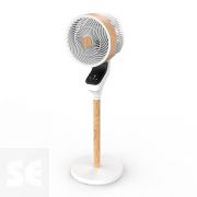 Ventilador Pie Bizancio 50w Blanco/Haya 95x30x30 cm Oscilante