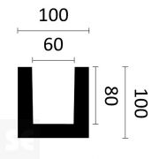 Viga Decorativa Nogal 100x100x2000 mm