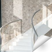 Revestimiento Vinílico Adh. efecto terrazo piedra natural gris Am001. Ancho 124cm. (a metros)