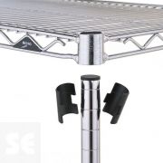 Poste Estantería Super Erecta Cromo 220cm. (largo)