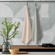 Paño Cocina Zulu Set Arena / Turquesa 50x70 cm (2uds.)