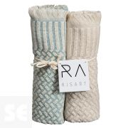 Paño Cocina Zulu Set Arena / Turquesa 50x70 cm (2uds.)