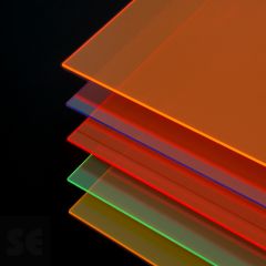 Plancha de Metacrilato Reciclado fluorescente colores