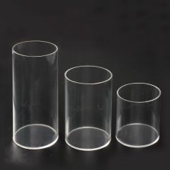 Cilindro de Metacrilato transparente con fondo

