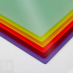 Plancha de Metacrilato satinado translúcido colores