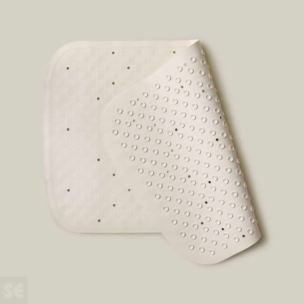 Alfombra Ducha Caucho 50 x 80 cm. Blanco