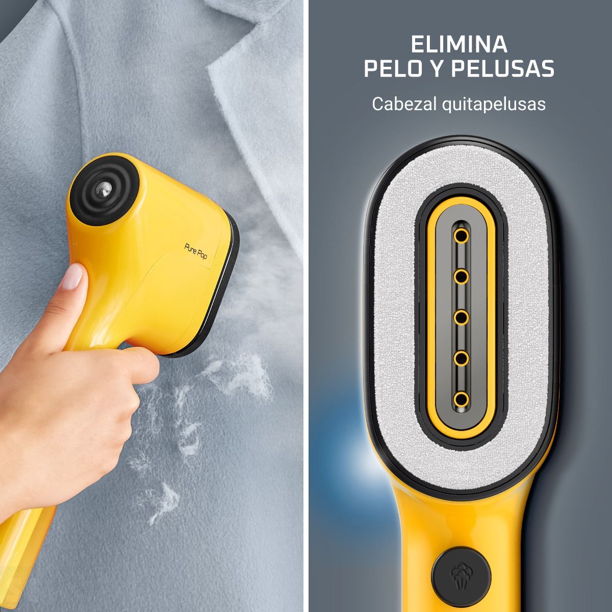 Plancha Ropa Pure Pop Amarillo Salida de Vapor 20 G/Min Rowenta