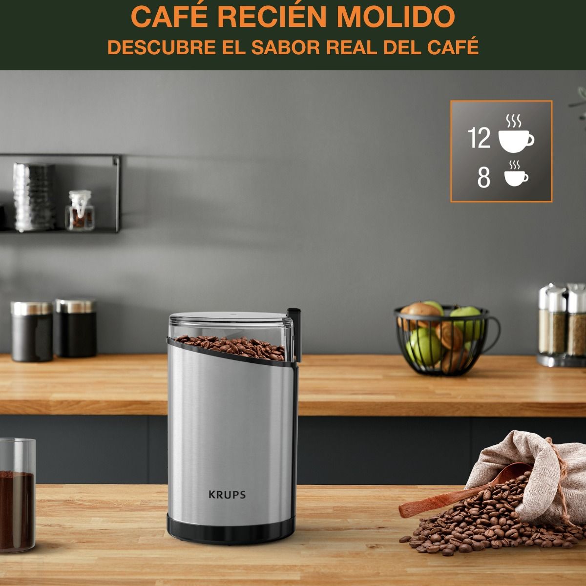 Molinillo de Café Fast Touch Krups