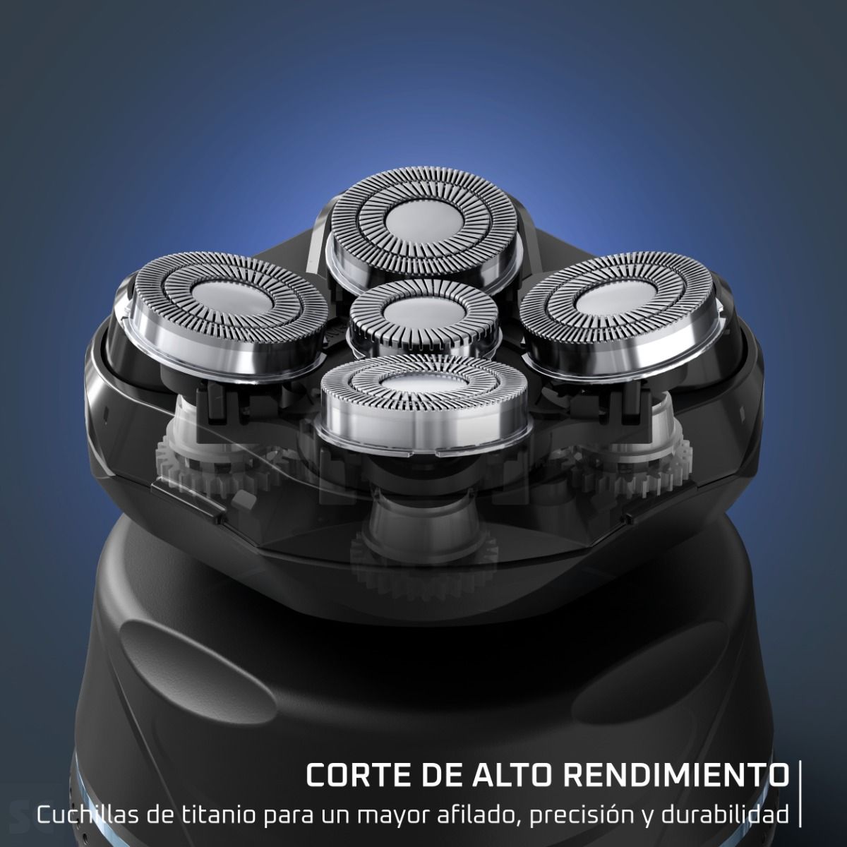 Afeitadora de Cabeza Gentlebald Barber 5 Cabezales Rowenta