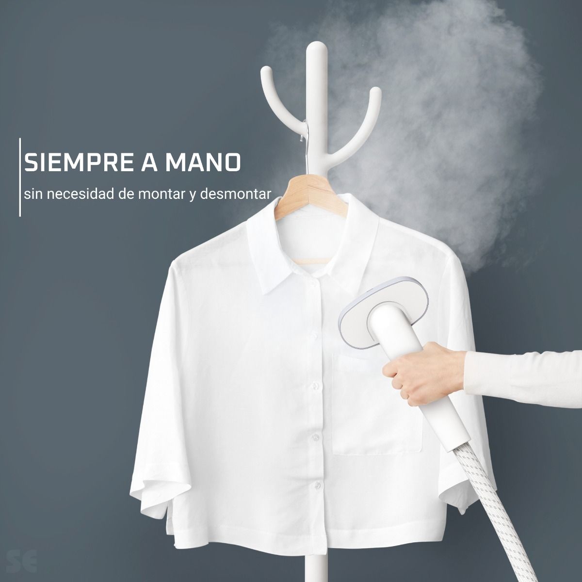 Plancha-cepillo de vapor vertical Ropa Origin Home Rowenta
