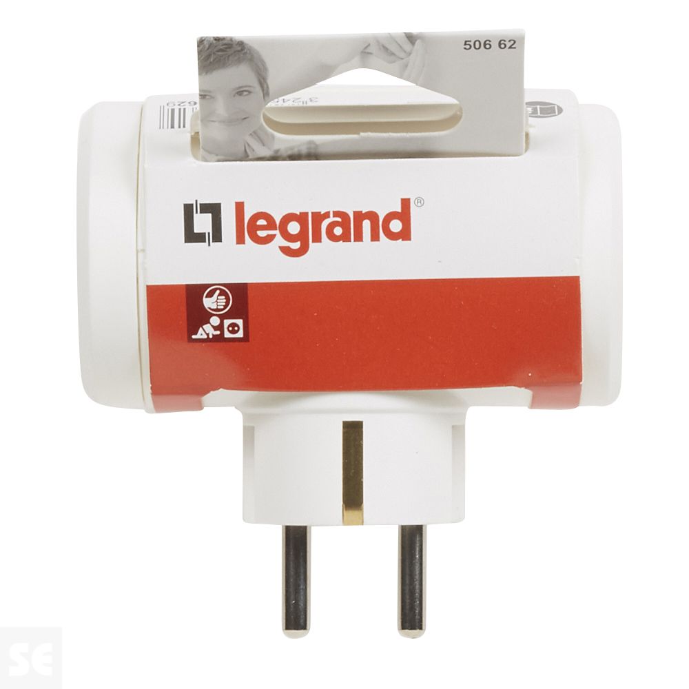 Adaptador Blanco 3x2p+T 10/16 Lateral