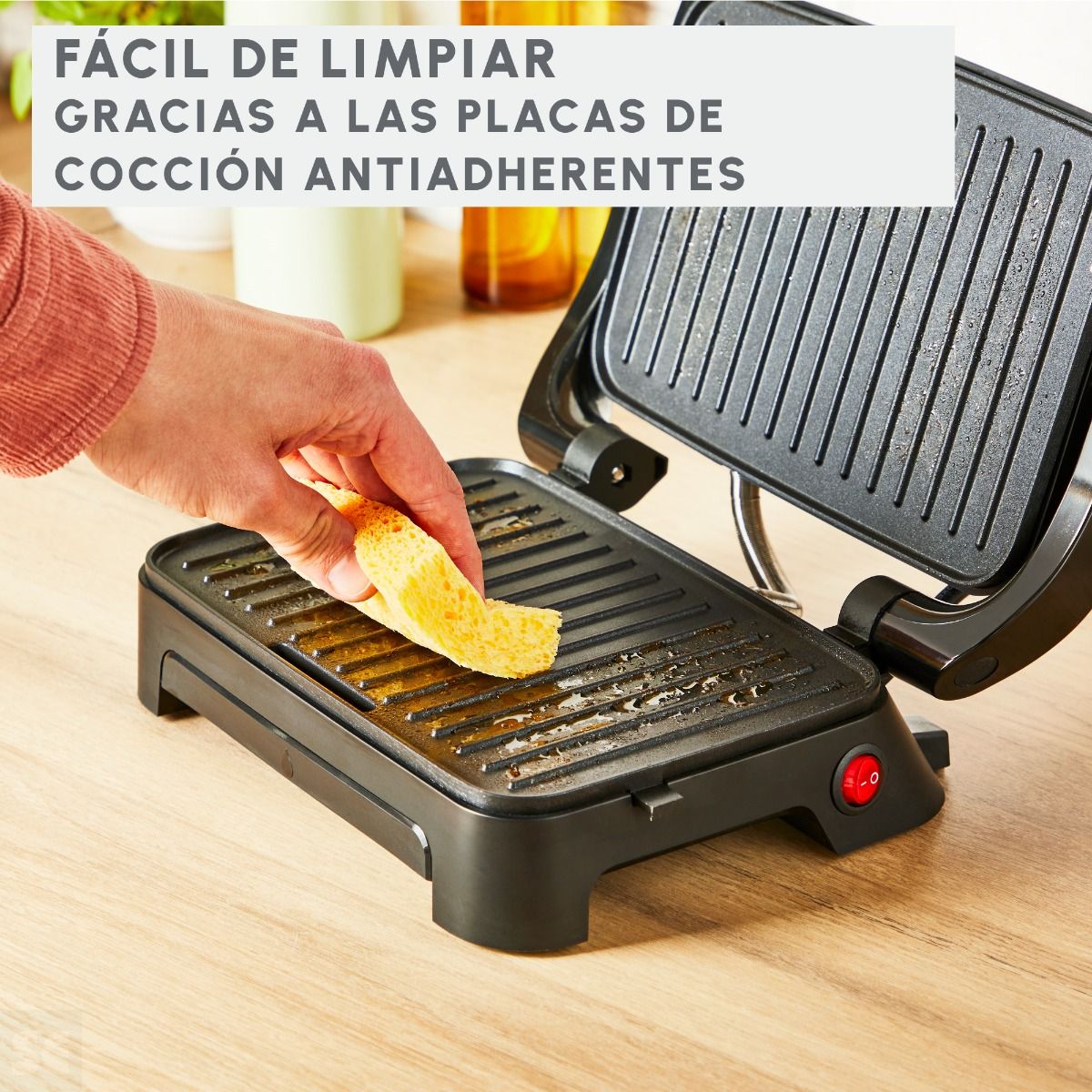 Plancha de Paninis & Grill Inoxidable 1000 W Moulinex