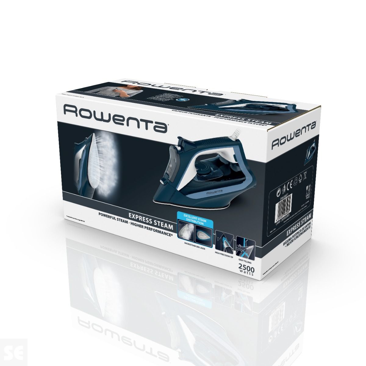 Plancha Ropa Express Steam 2500 W 150 G/Min Rowenta