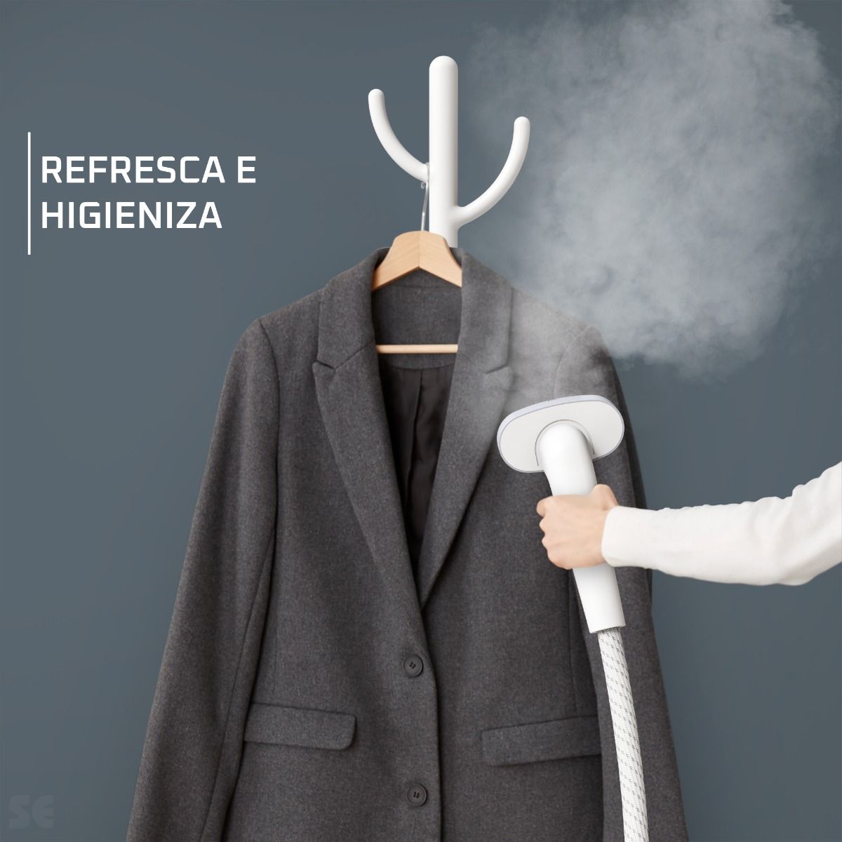 Plancha-cepillo de vapor vertical Ropa Origin Home Rowenta