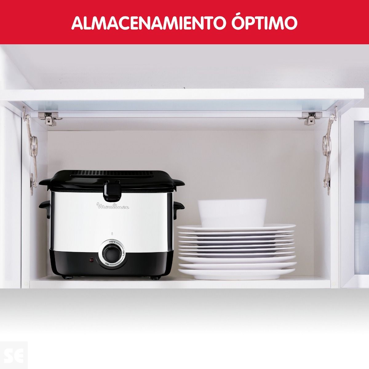 Freidora de Aceite Compacta, Termostato Ajustable, 1l. Moulinex