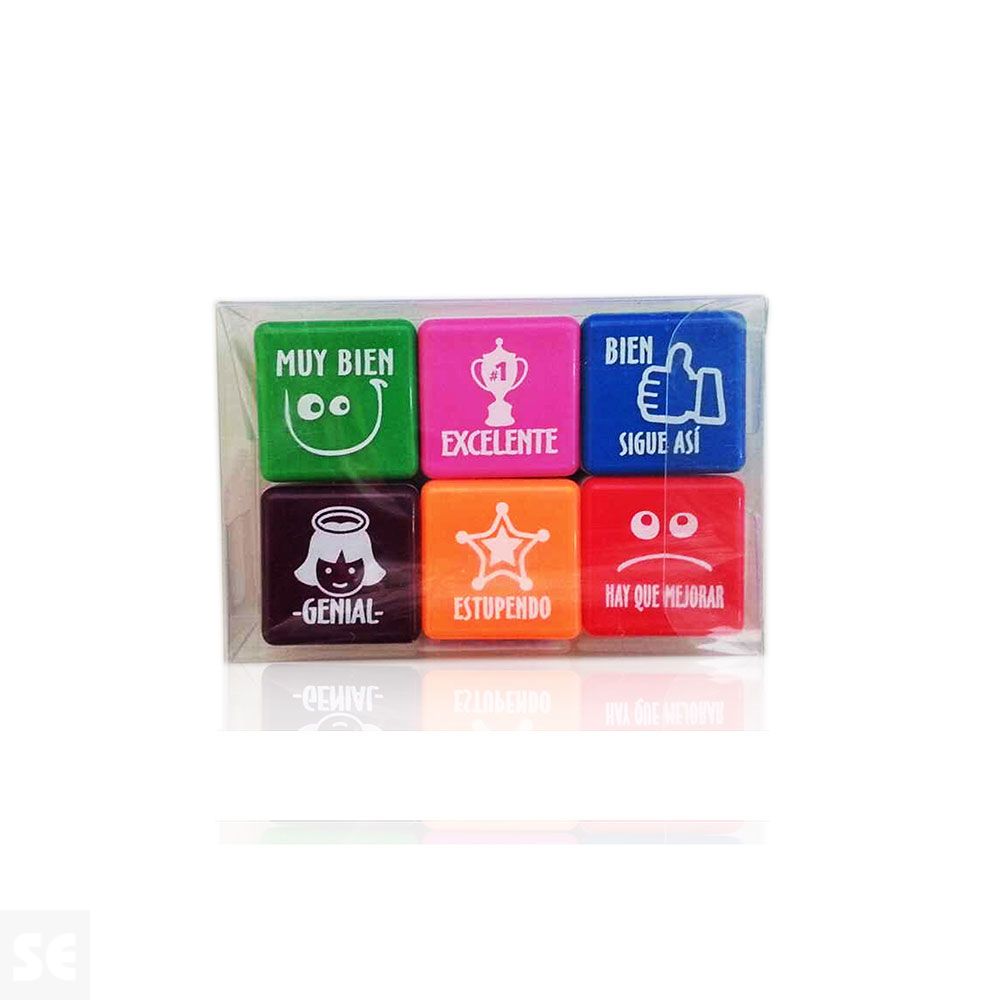 Sellos Profesores Aulas (6 uds.)