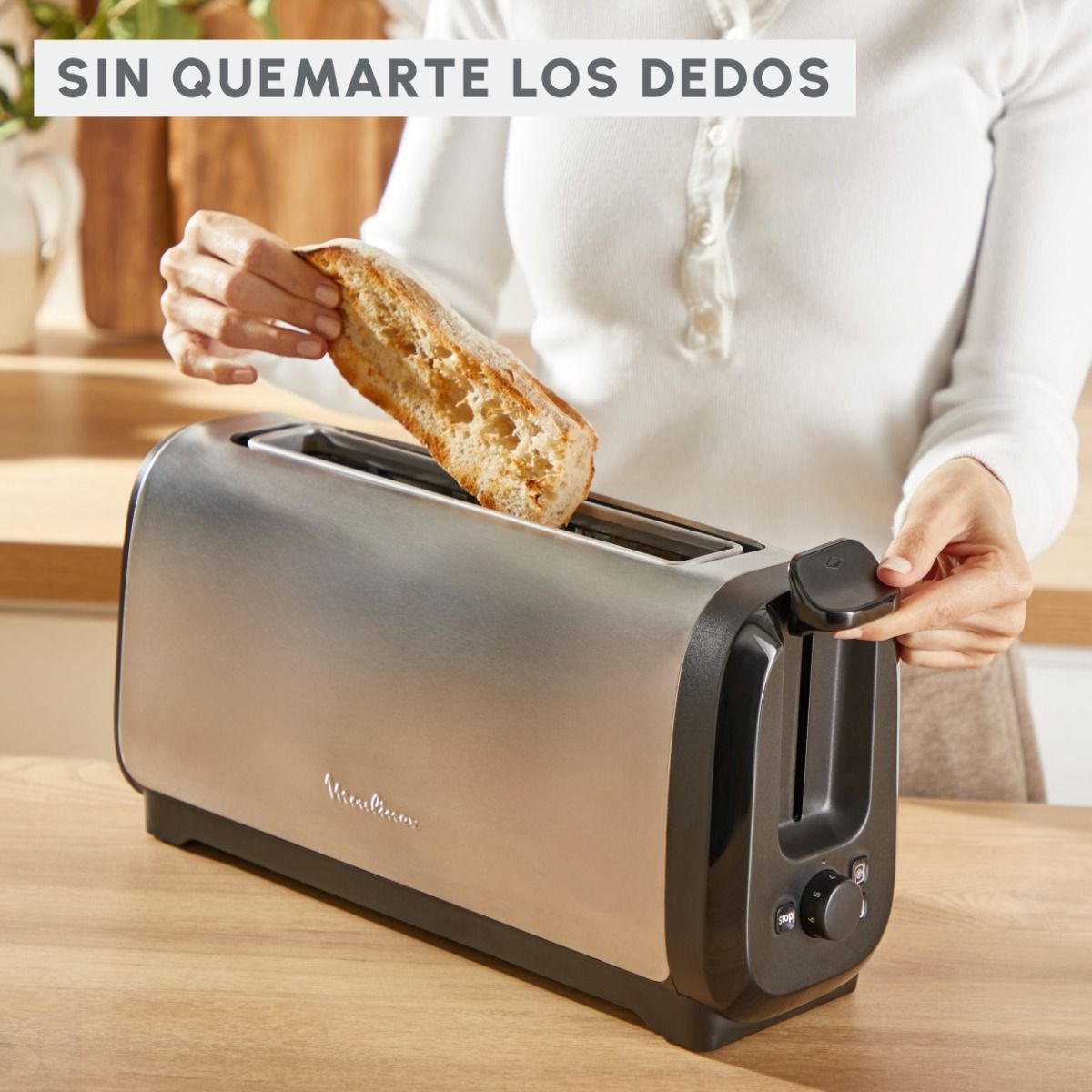 Tostadora de Ranura Larga Menor Consumo Energético Moulinex