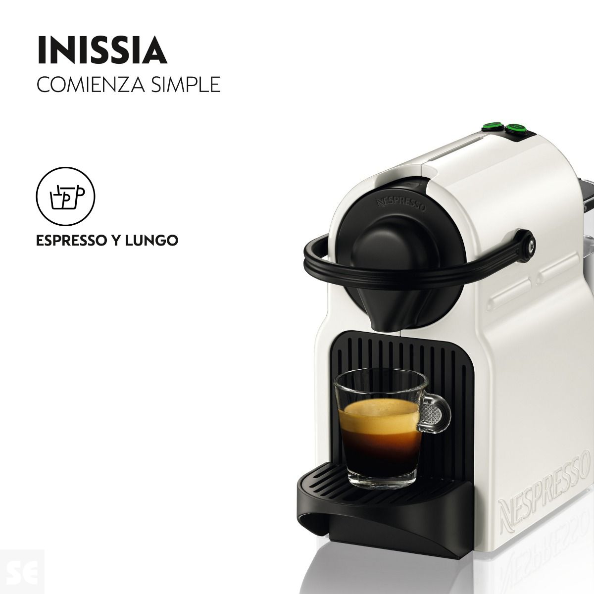 Cafetera Nespresso Inissia Blanca