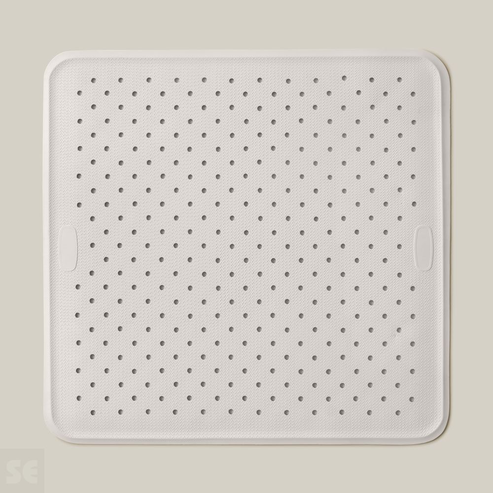 Alfombra Ducha Caucho 43 x 43 cm. Blanca
