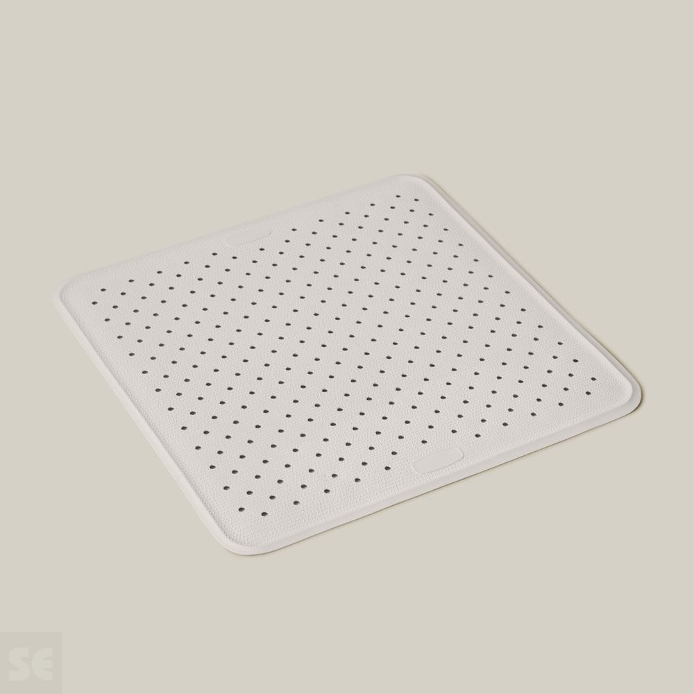 Alfombra Ducha Caucho 43 x 43 cm. Blanca