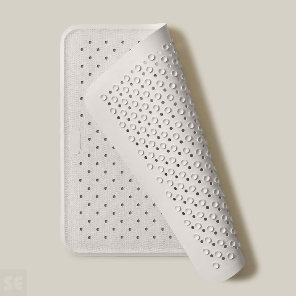 Alfombra Ducha Caucho 54 x 54 cm. Blanco