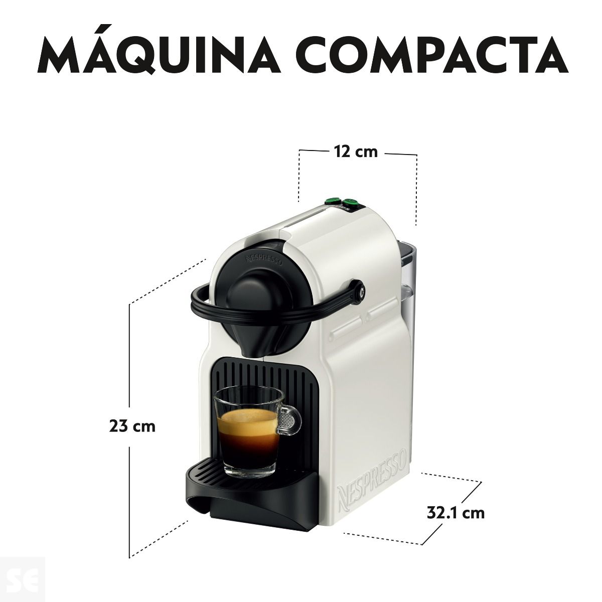Cafetera Nespresso Inissia Blanca
