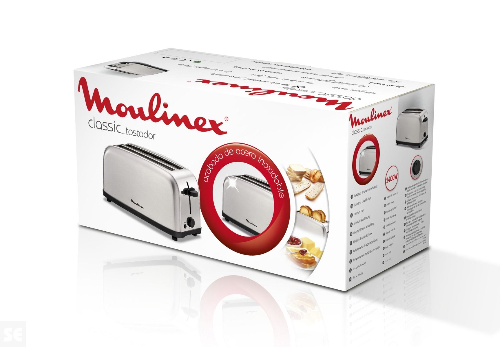 Tostador Classic 2 Rebanadas Largas 1400 W Moulinex