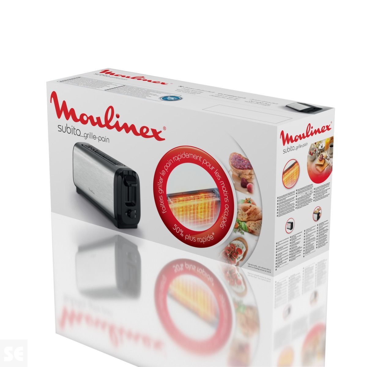 Tostadora de Ranura Larga Menor Consumo Energético Moulinex
