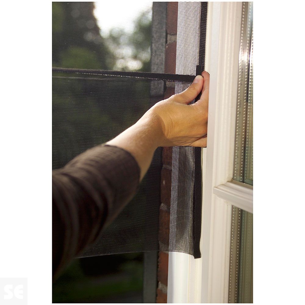 Mosquitera Negra Ventana 130x150 cm Abierto/Cerrado