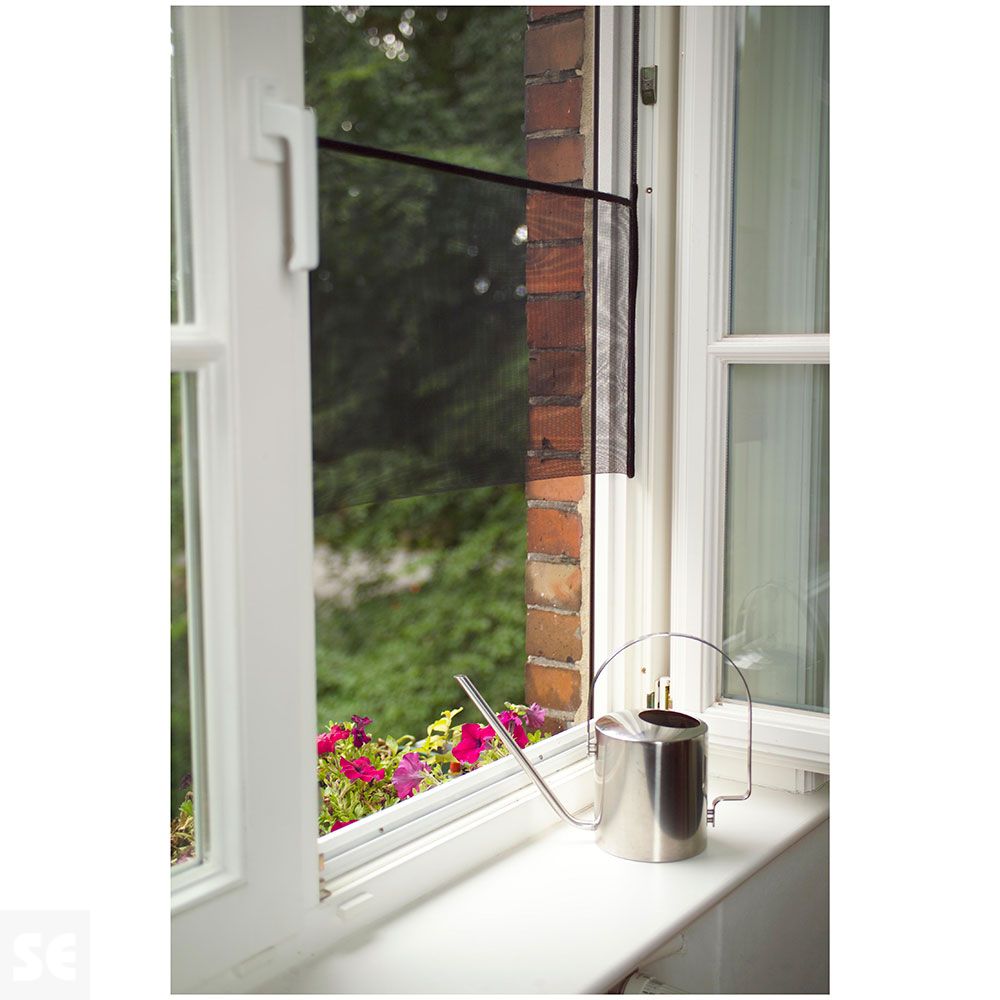 Mosquitera Negra Ventana 130x150 cm Abierto/Cerrado