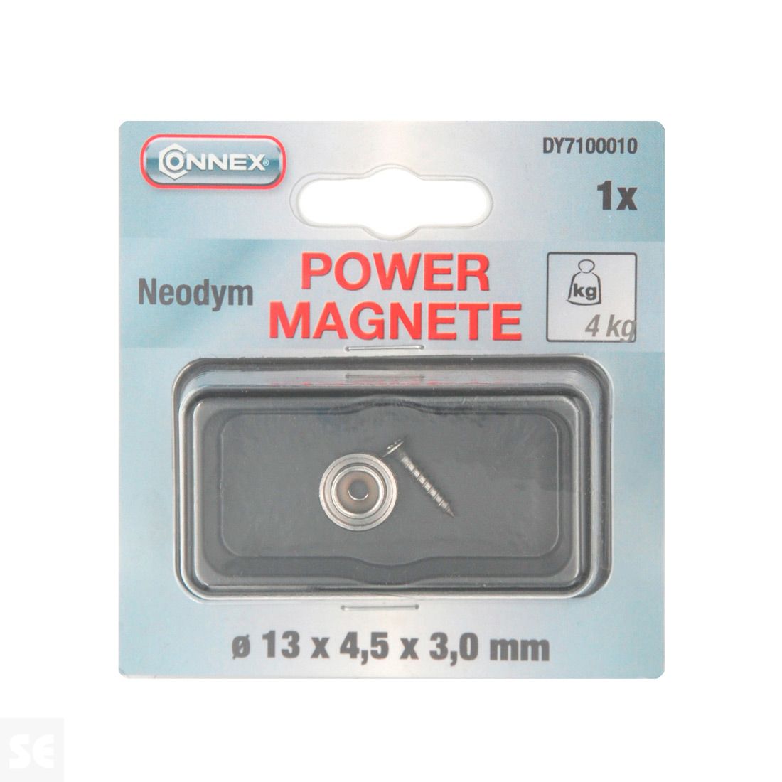 Imán Neodimio con Agujero Redondo 13x4,5x3 mm . Fuerza 4 kg (1u.) | Servei Estació
