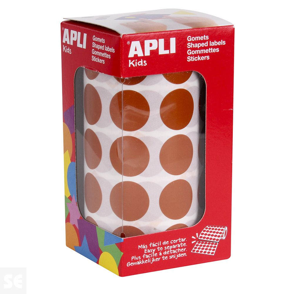 Gomets Redondos 20 Rollo Marron