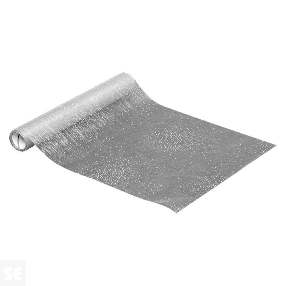 Camino de Mesa Organza Plateado 28x500cm