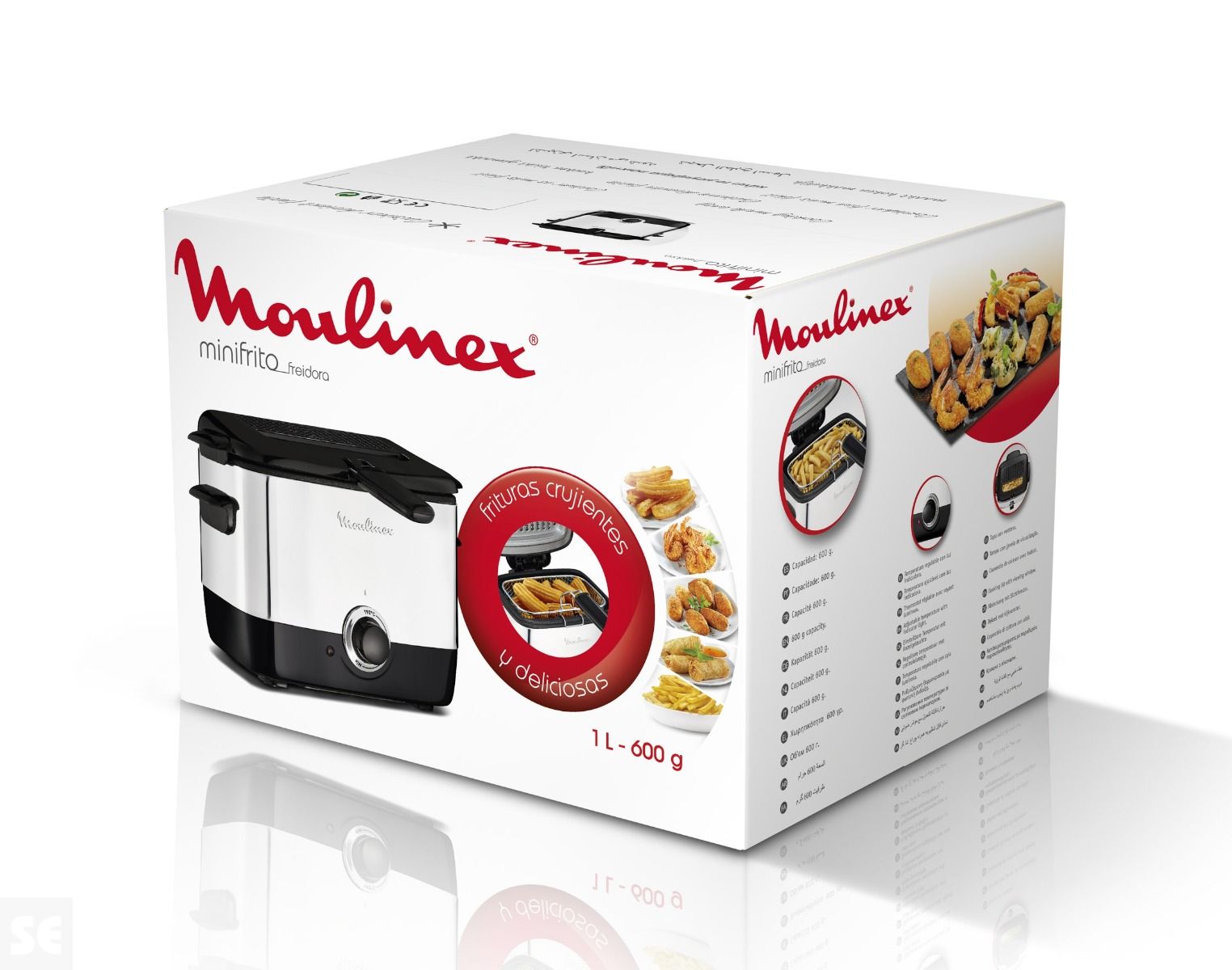 Freidora de Aceite Compacta, Termostato Ajustable, 1l. Moulinex