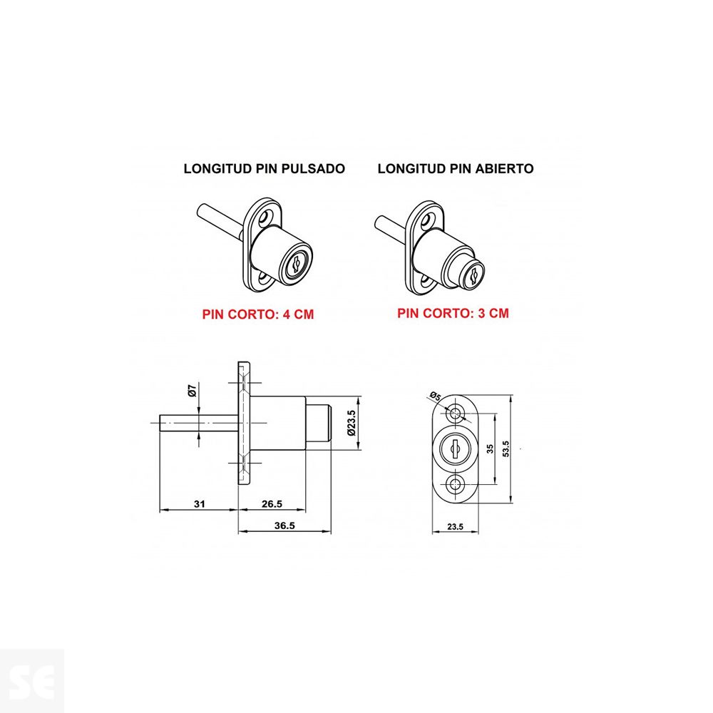 Cerradura Ventana Corredera Cromo