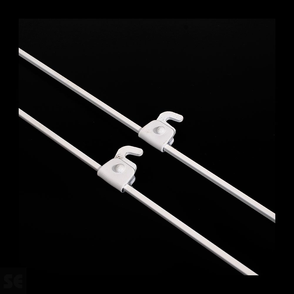 Varillas Cuadros Blancas 1 m + 2 Ganchos - 2 uds.