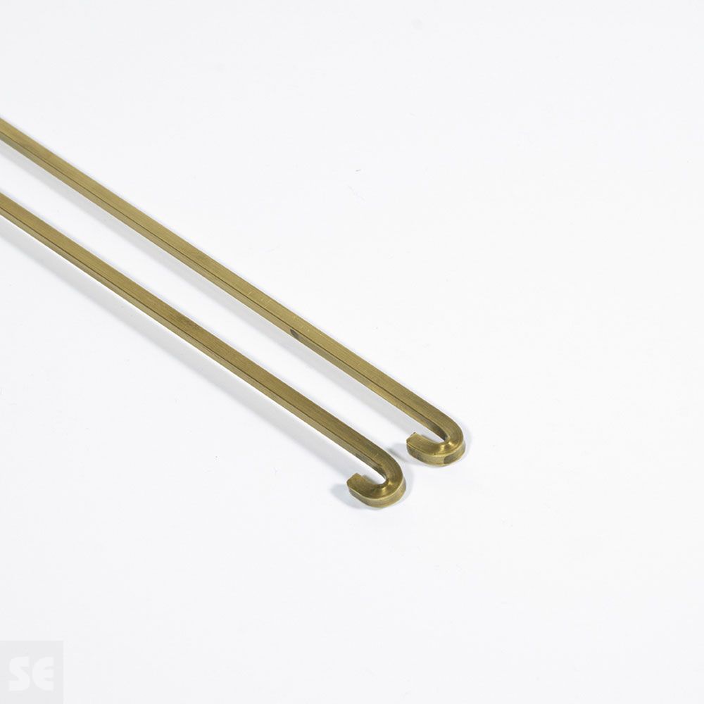 Varillas Cuadros Latón 1 m + 2 Ganchos  2 uds.