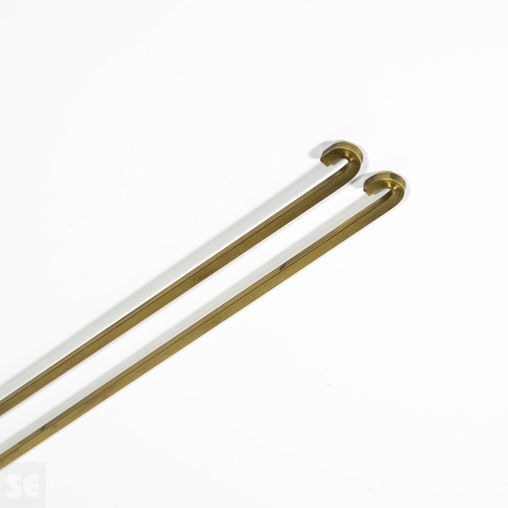 Varillas Cuadros Latón 1 m + 2 Ganchos  2 uds.