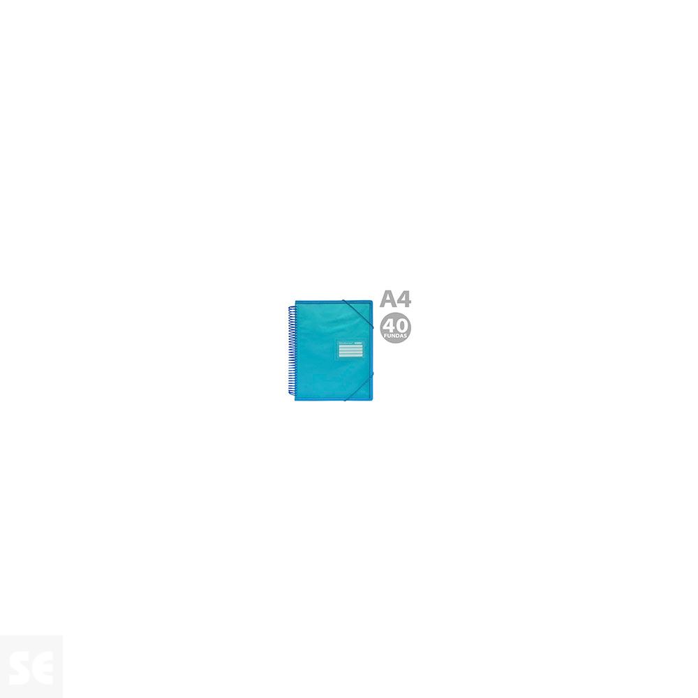 Carpeta 40 Fundas Con Espiral  Colorline