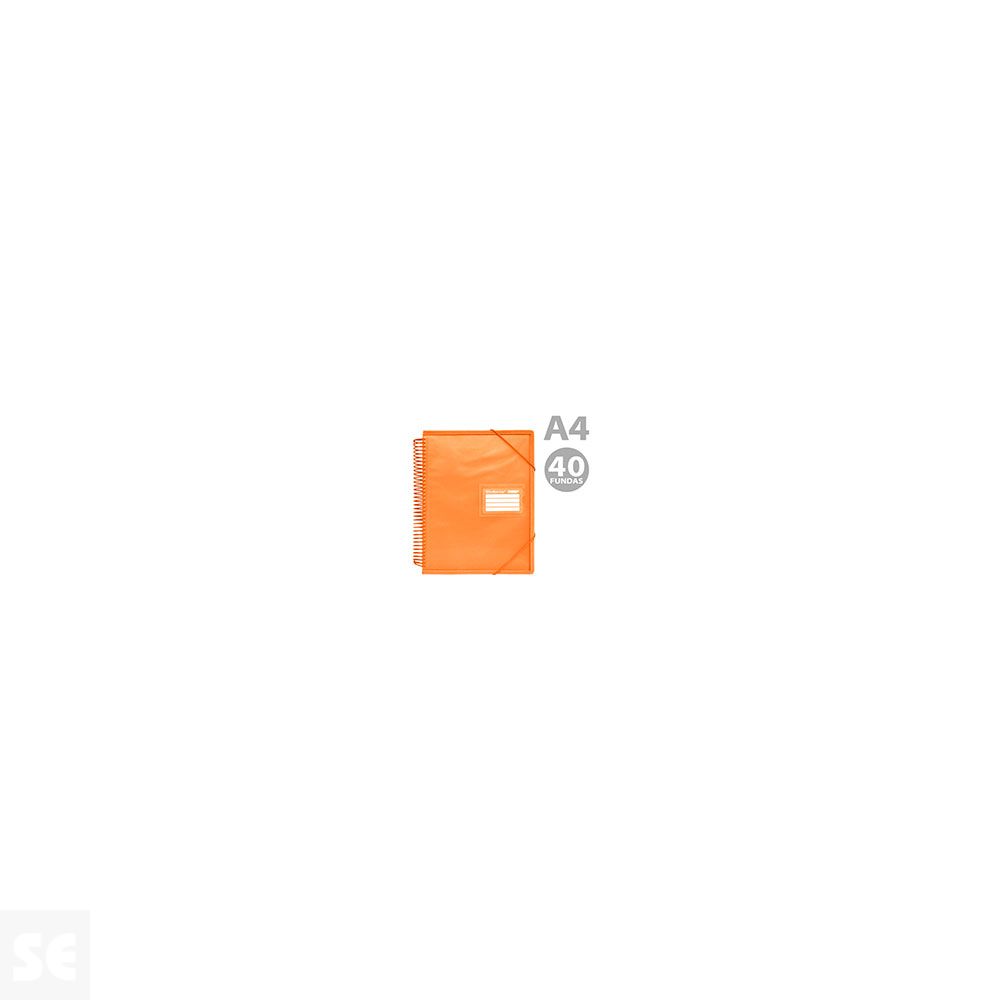 Carpeta 40 Fundas Con Espiral  Colorline
