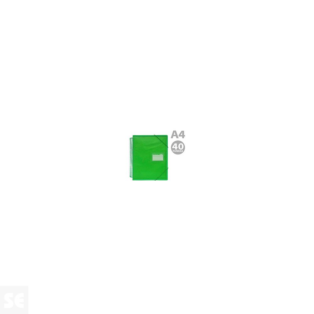 Carpeta 40 Fundas Con Espiral  Colorline