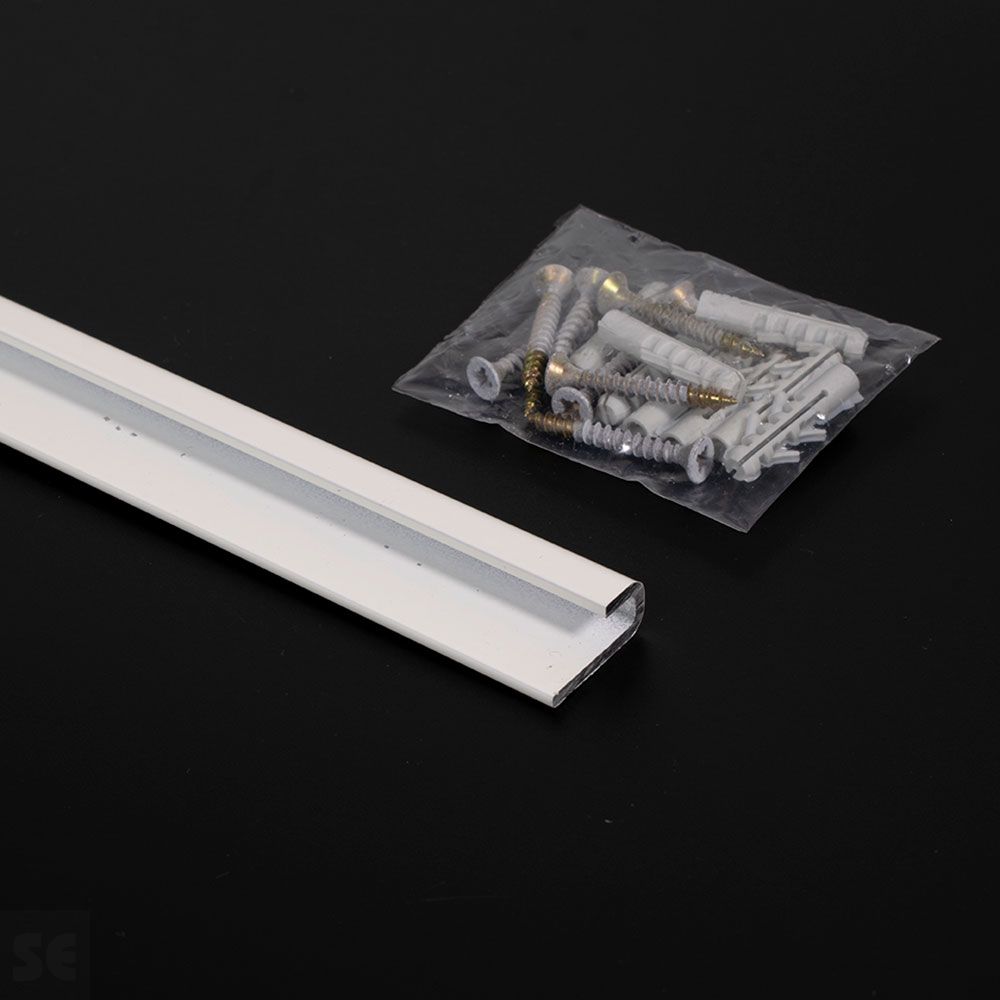 Guía Cuadros Varilla 2 m Aluminio Blanco