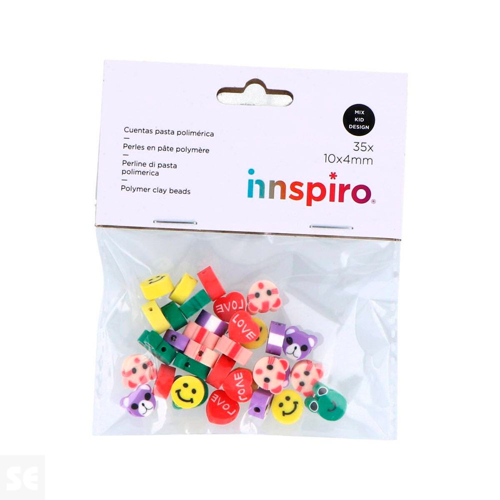 Cuentas 14864 Poliméricas Infantiles Diam.10x4mm 35u..