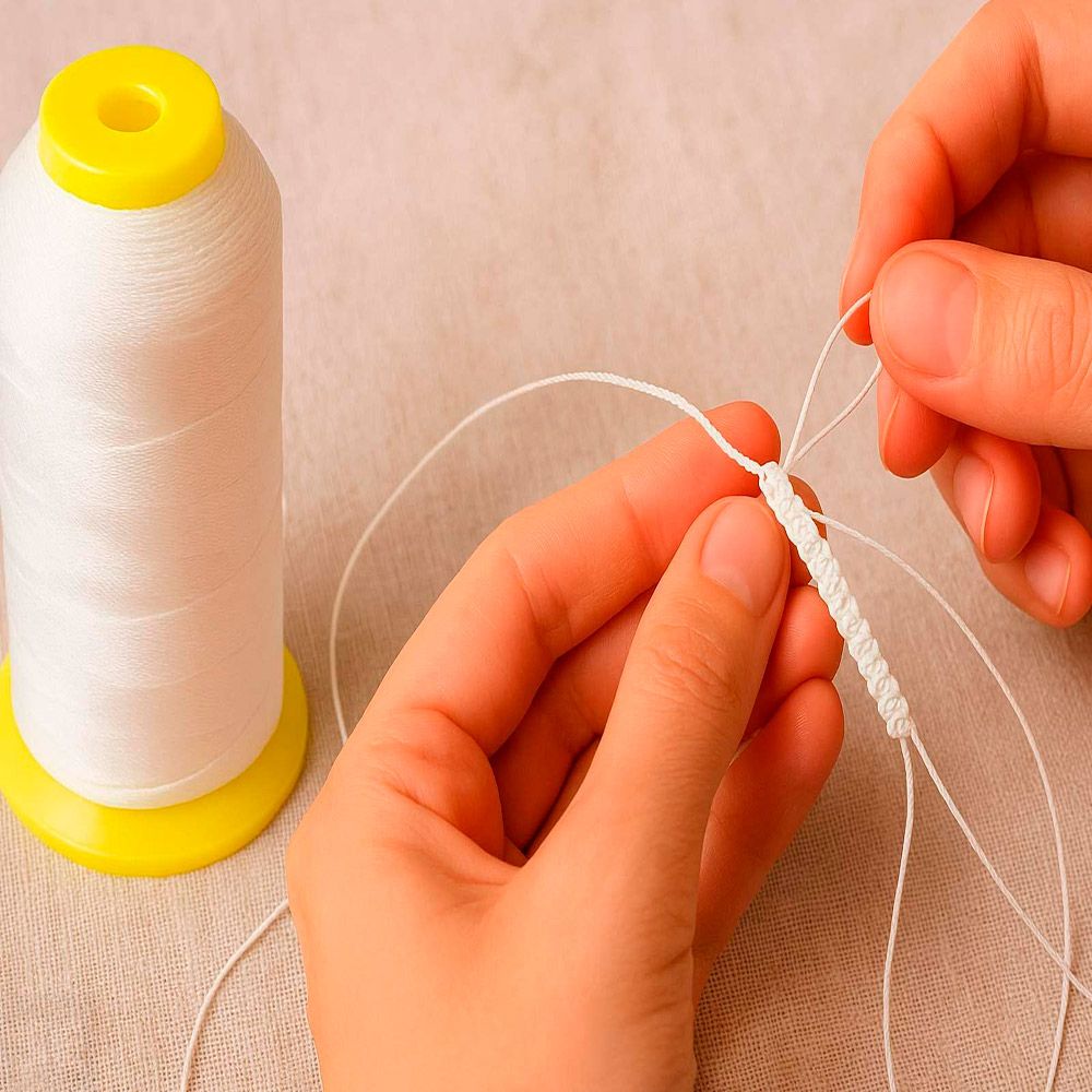 Hilo Polyester Blanco 1mm 230m.